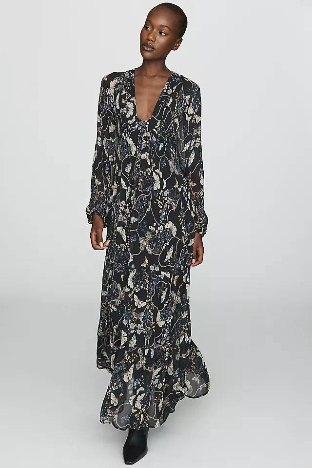 Sheer Chiffon Maxi Dress | Anthropologie (US)