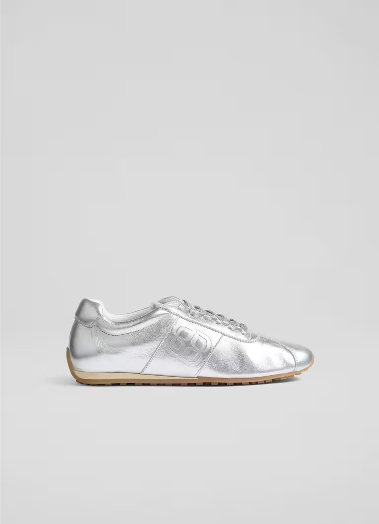 Spring Silver  Leather Trainers | L.K. Bennett (UK)