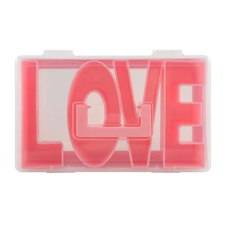 Cook with Color Valentine’s Day Figural Plastic Snack Box, Pink LOVE Design | Walmart (US)