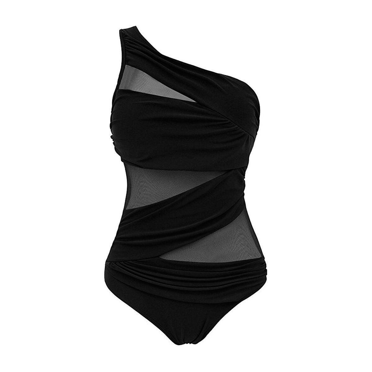 PDYLZWZY one-piece mesh bandage bikini one-shoulder beachwear | Walmart (US)