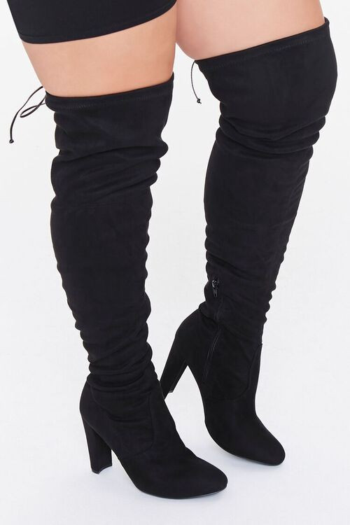 Faux Suede Block Heel Boots (Wide) | Forever 21 (US)