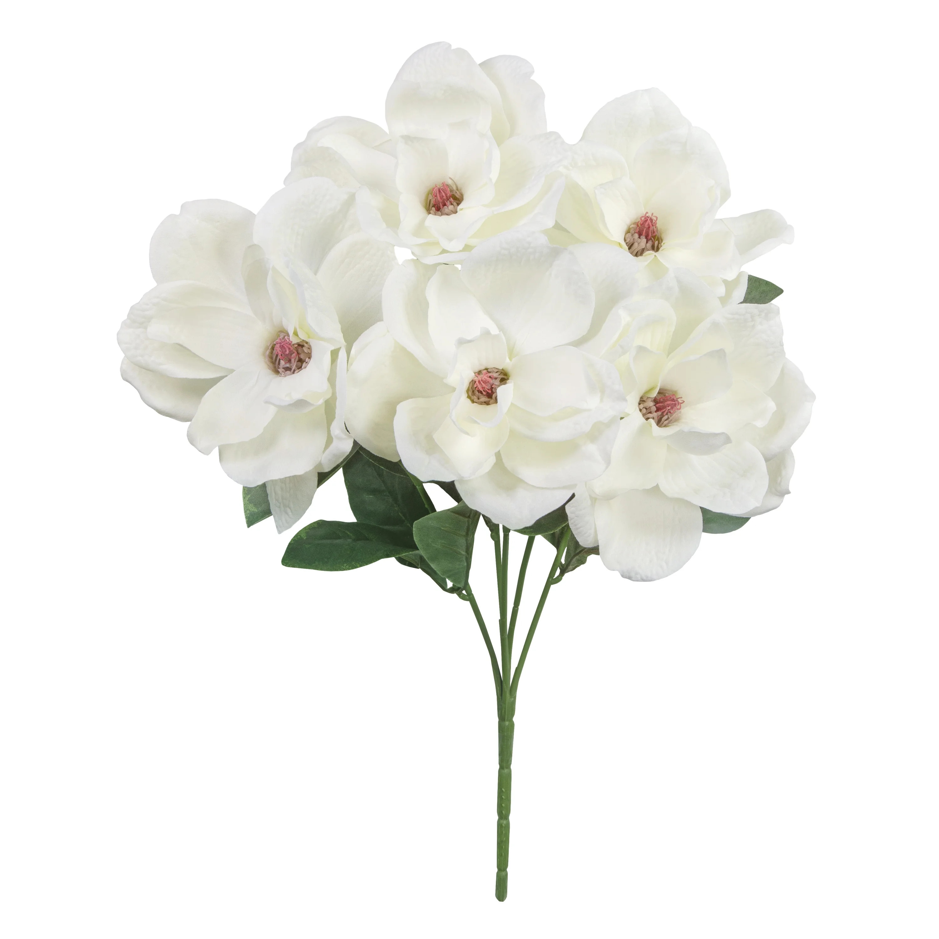 19-inch Artificial Silk White Magnolia Bush, for Indoor Use, by Mainstays | Walmart (US)