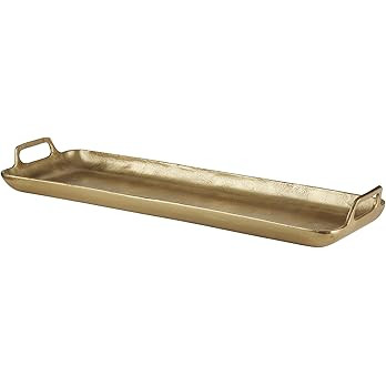 Signature Design by Ashley Posy Decorative Metal Serving Tray, Gold Finish | Amazon (US)