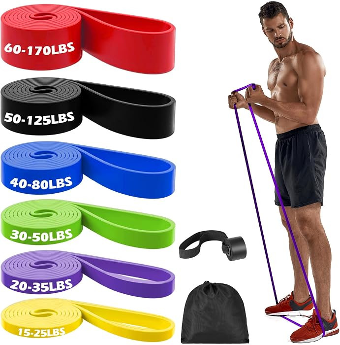 Zacro Resistance Bands Set with Door Anchor, Heavy Duty Pull Up Exercise Bands for Working Out, Muscle Power Strength Training, Physical Therapy, Home Fitness Gym Equipment for Men & Women | Amazon (US)