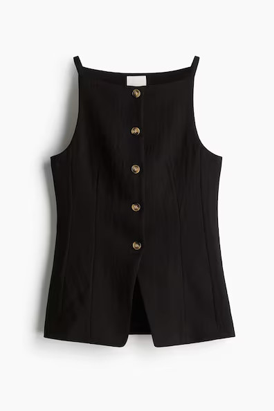 H & M - Tapered-Waist Vest - Black | H&M (US + CA)