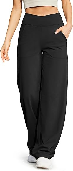 G4Free Wide Leg Pants for Women Loose Yoga Pants with Pockets Petite/Regular/Tall Stretch Casual ... | Amazon (US)