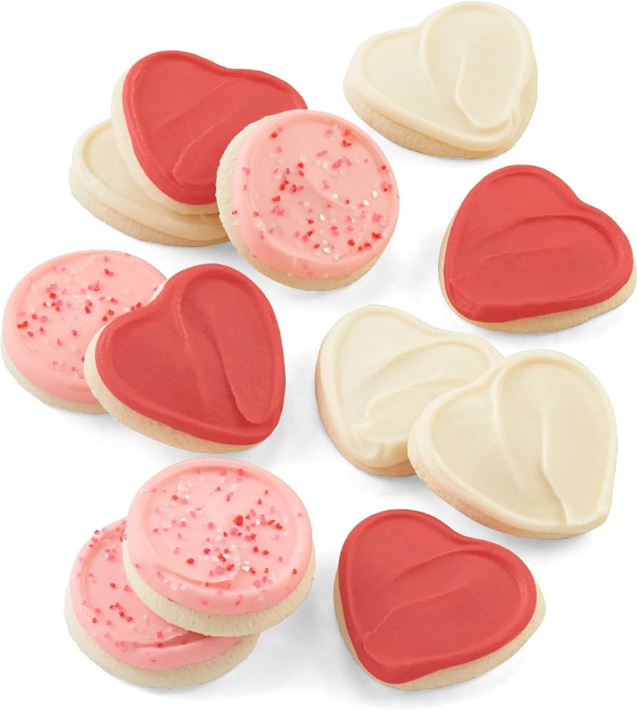 Cheryl's Cookies® Bow Gift Box w/ 12 Buttercream-Frosted Heart Shaped Sugar Cookies, Individuall... | Amazon (US)