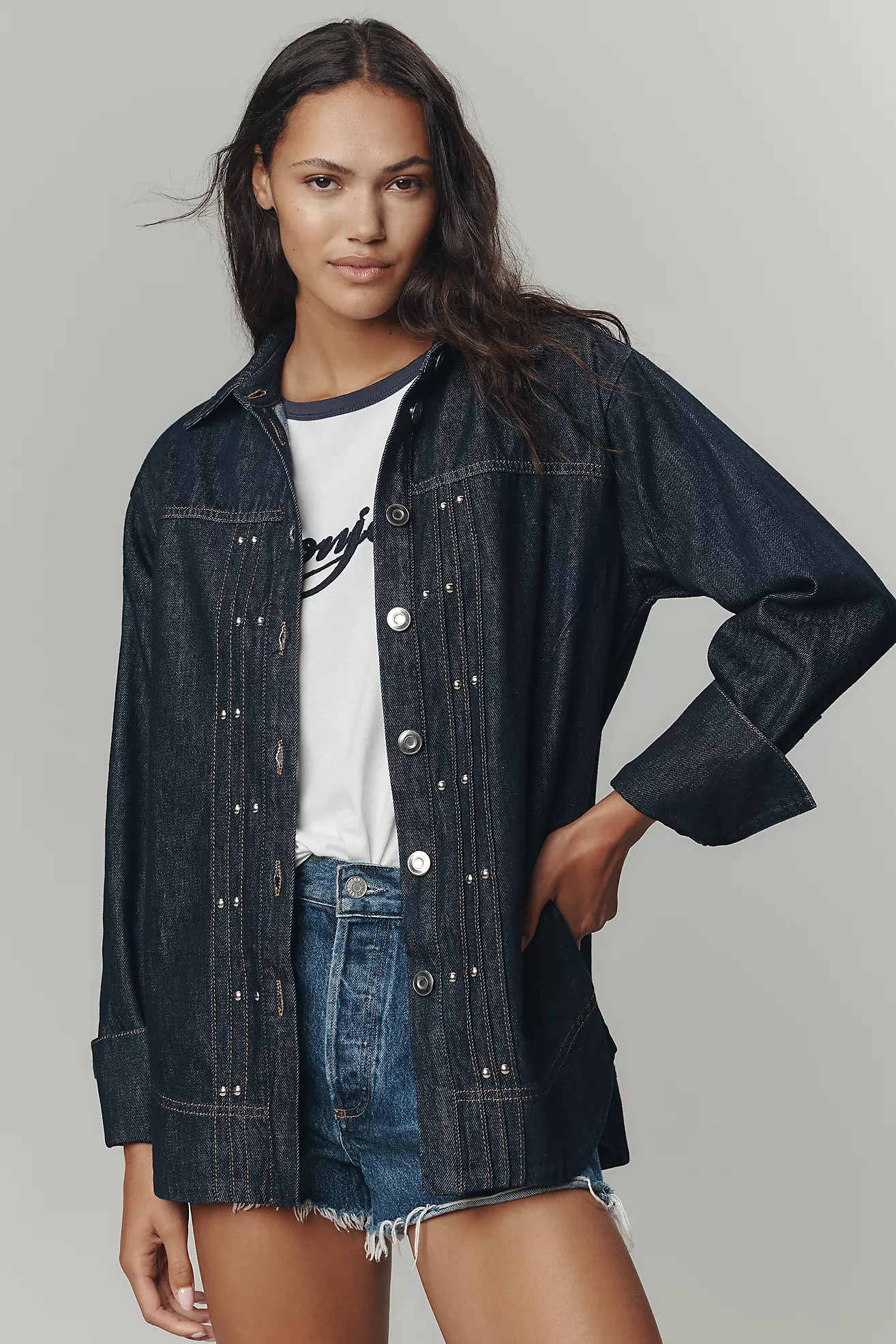 ALIGNE Denim Buttondown Shirt | Anthropologie (US)