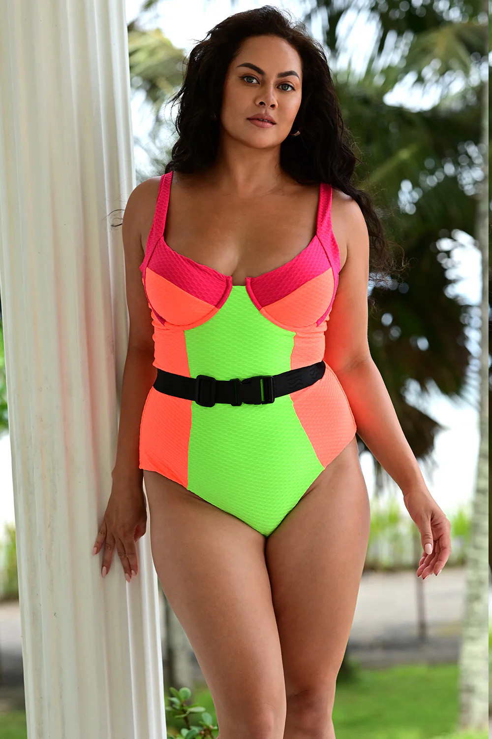 Carmel Underwire Tricolor Swimsuit | VETCHY LLC