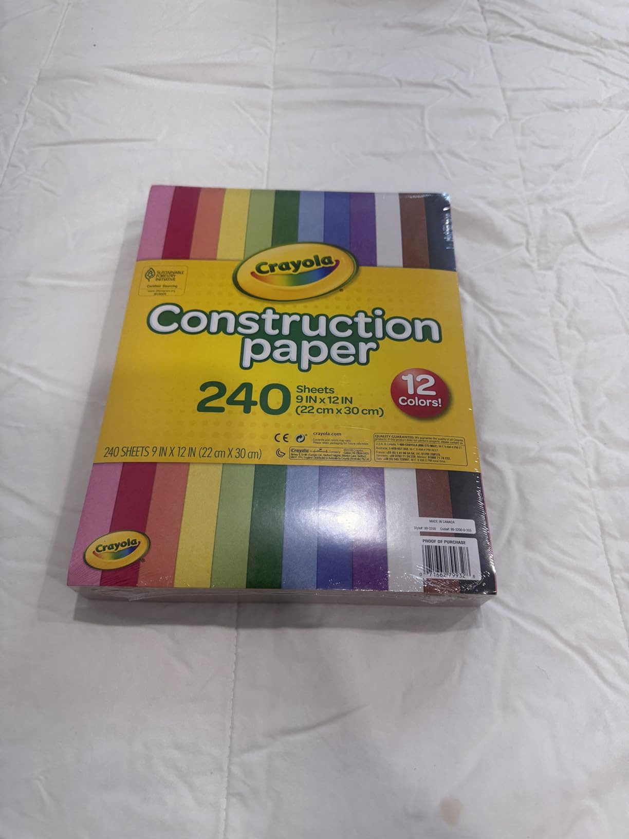Crayola Construction Paper Bulk Pack (480 Sheets) – 10 Assorted Colors, 9x12, Classroom Arts & ... | Amazon (US)