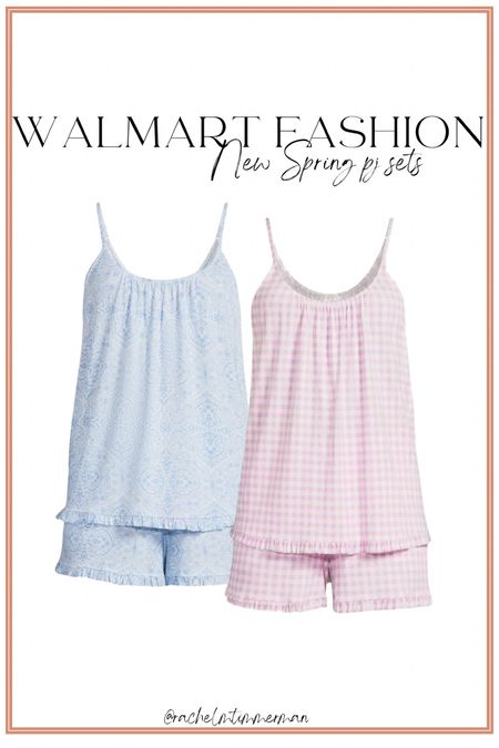 How cute are these spring pajama sets?! They come in lots of prints, but these are my two favorites. I got the gingham! SO soft, under $20 and TTS

Walmart fashion. Spring pajamas. LTK under 50. 