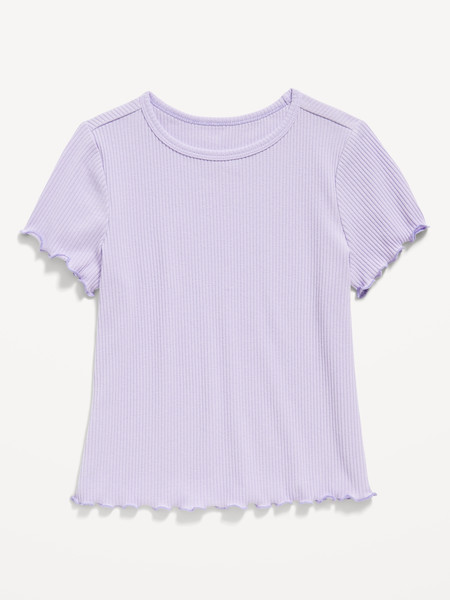 Short-Sleeve Lettuce-Edge T-Shirt for Toddler Girls | Old Navy (US)