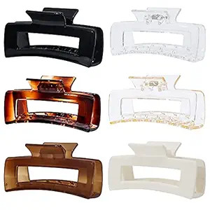 6 Pack Hair Claw Clips, 4.1 Inch Big Hair Clips, Hair Claw Clips for Women, Large Non-slip Claw C... | Amazon (US)