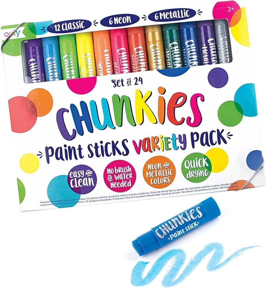 Ooly, Chunkies Paint Sticks Variety Pack - Set of 24, Twistable Paint Stick Crayon Set for Kids a... | Amazon (US)