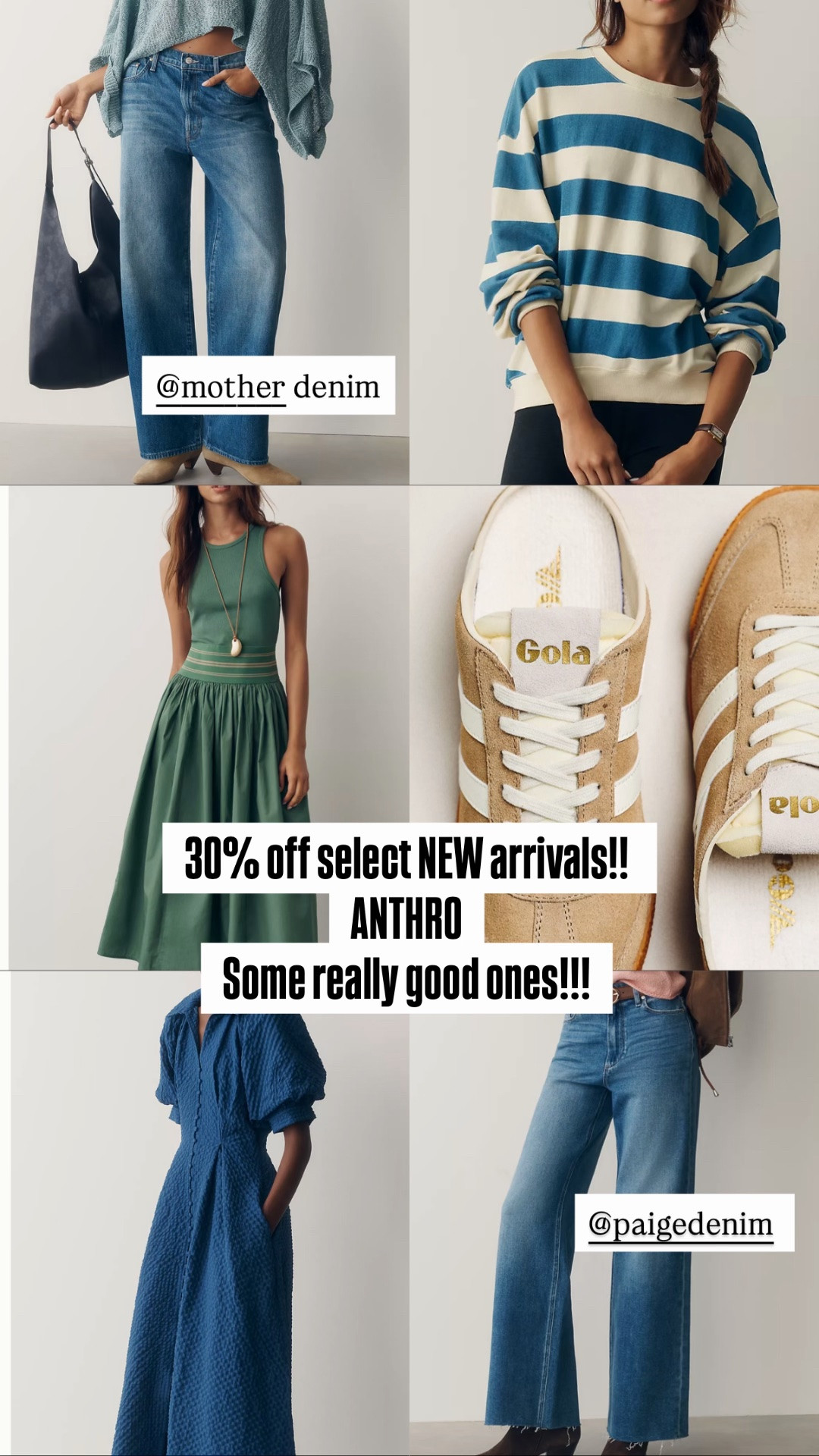 Some of the new arrivals at Anthropologie are 30% off when added to your cart.

Some of these are very, very good including mother denim, Paige Anessa plus some other great new finds

@Anthropologie ￼￼

#LTKgrwm #LTKOver40 #LTKSaleAlert