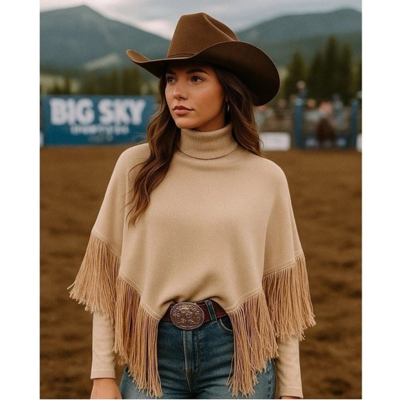 Understated Leather X Free People  River Walk Poncho BNWT Sz ML | Poshmark