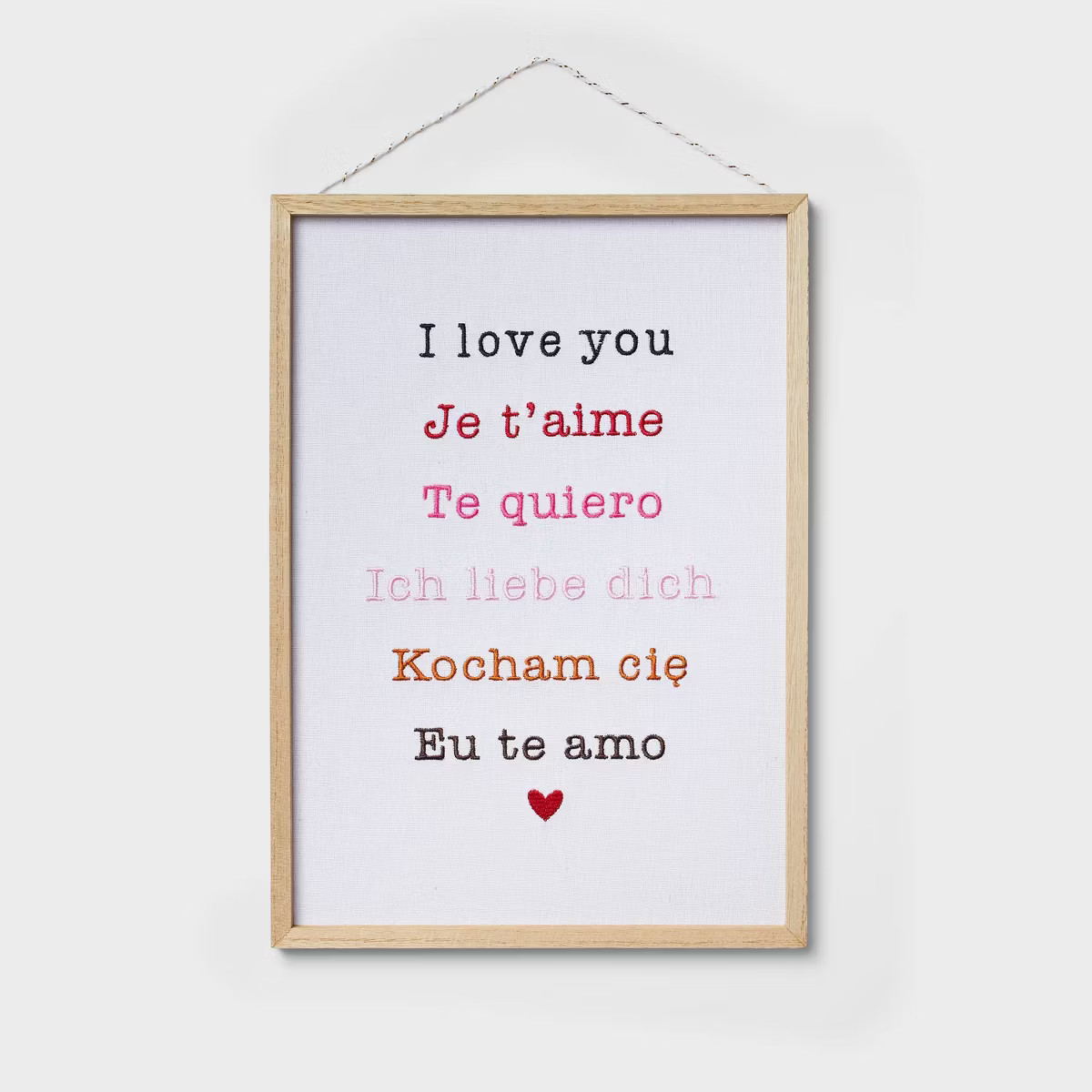 Valentine's Hanging Sign Multilanguage I Love You - Spritz™ | Target