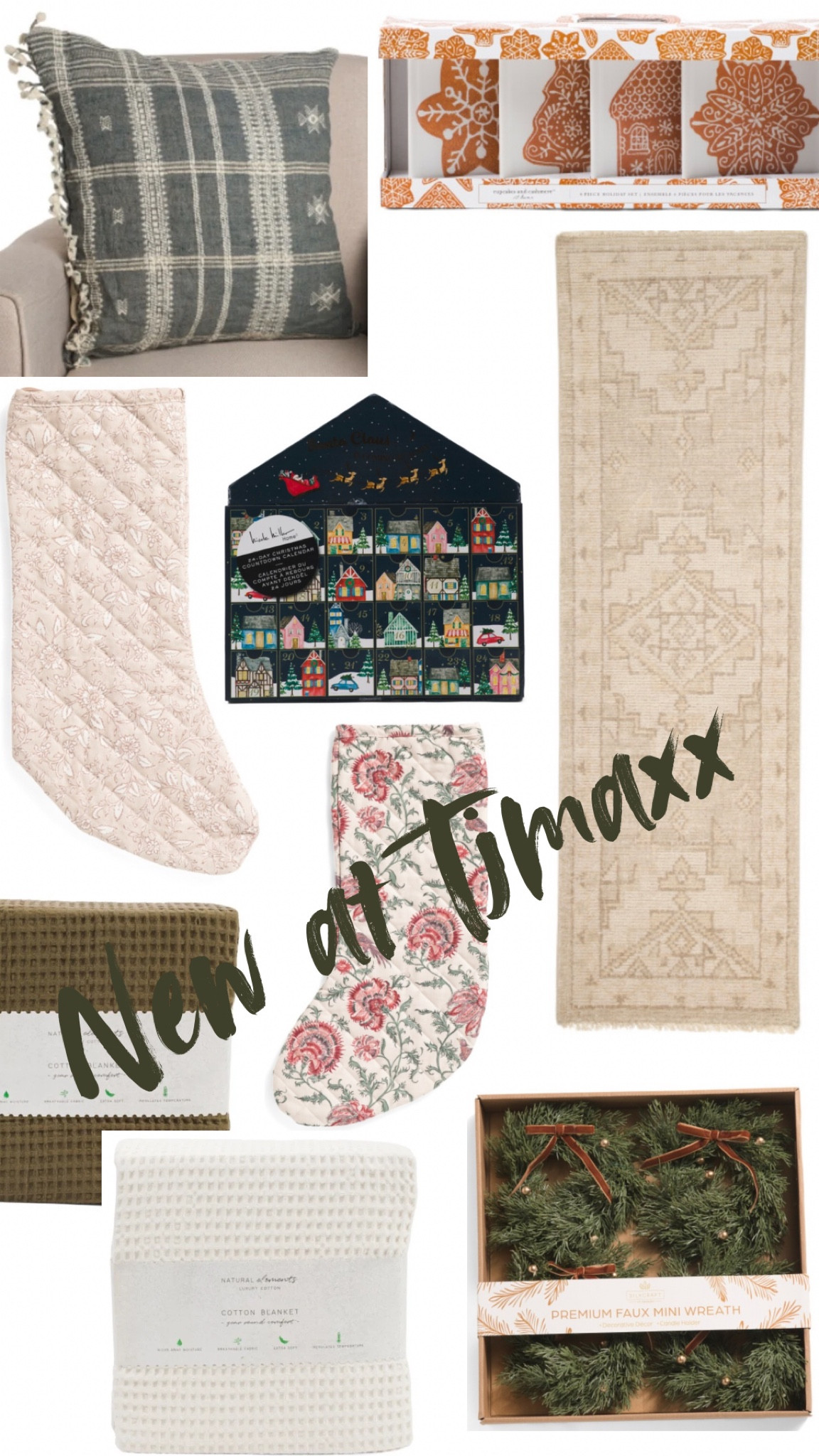 A few Christmas and home finds. I snagged 2 sets of the mini wreaths, the set of gingerbread appetizer plates and the olive green waffle blanket. Currently have the quilted stockings and runner in my cart! Love it all!

#LTKSeasonal #LTKHoliday #LTKHome