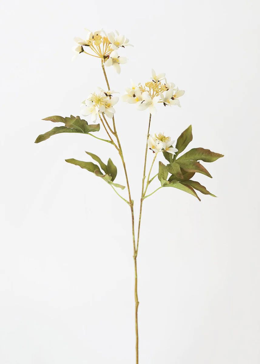 Cream Artificial Viburnum Wildflowers Branch - 37 | Afloral (US)