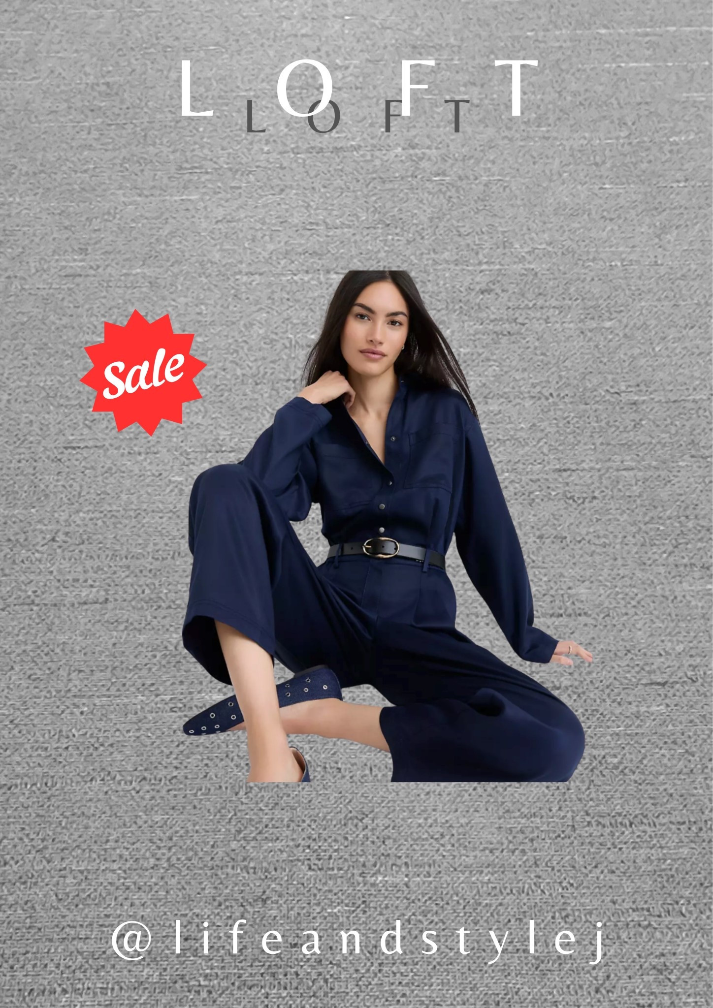 This Loft barrel jumpsuit is an easy winter fashion win with a modern ageless shape. Style it with a fitted turtleneck layered underneath, add ankle boots and a structured coat to keep the look polished and flattering for midlife style. #midlifefashion #agelessstyle #winterfashion #modernwomen #timelessstyle 