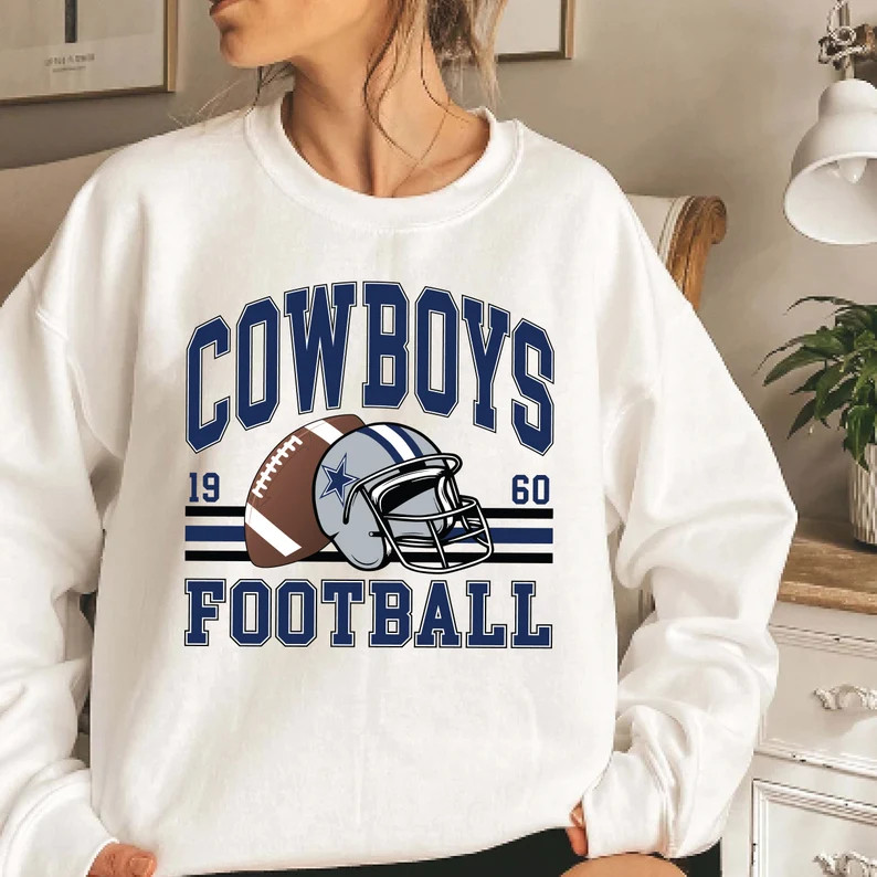 Vintage Cowboys Football Sweatshirt, Shirt Retro Style 90s Vintage Unisex Crewneck, Graphic Tee G... | Etsy (US)