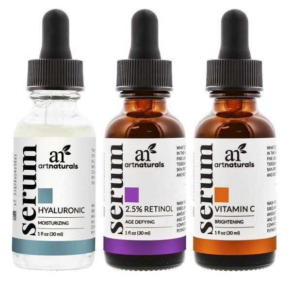 artnaturals Anti-Aging Vitamin C, Retinol, and Hyaluronic Acid Serum Set | Bed Bath & Beyond