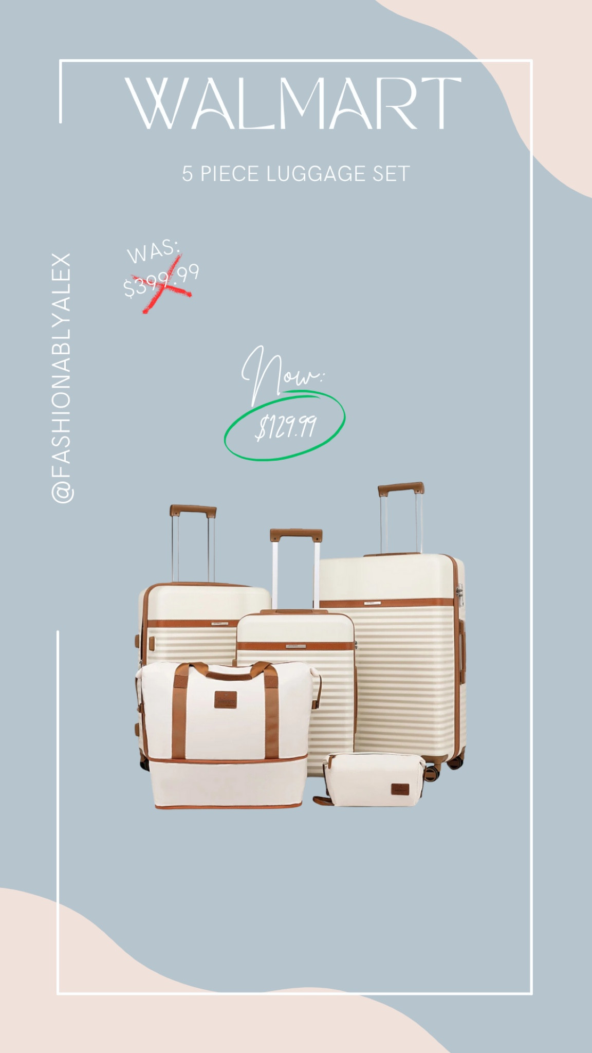 Got a trip coming up? You’re in luck! This beautiful 5 piece luggage set from Walmart is on major sale right now! #travel #luggageset #travelinstyle

#LTKTravel #LTKSaleAlert