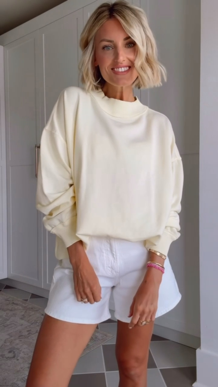 I love the butter yellow with the white in this look! Both of these pieces are on sale this weekend! Use code AFLOVERLY for an extra 15% off these shorts! Wearing S/27!

Loverly Grey, Abercrombie sale, aerie sale, Memorial Day sale, white denim shorts, summer outfit 

#LTKSeasonal #LTKSaleAlert