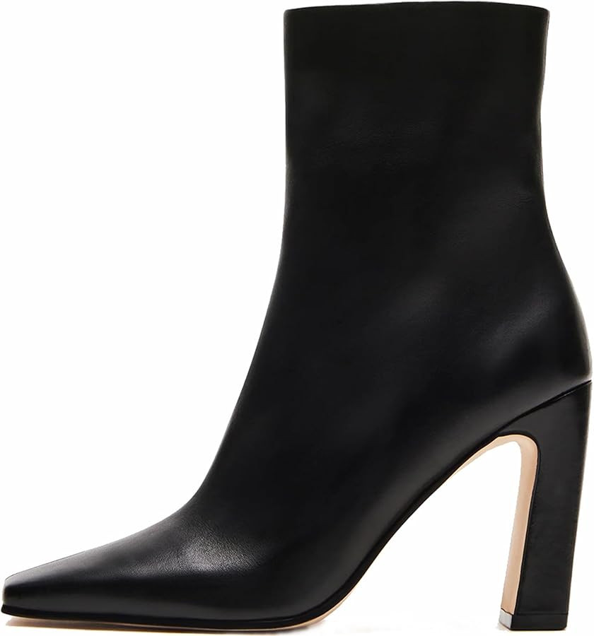 Lovee Cosee Ankle Boots for Women 2025 Chunky Heel Square Toe Heeled Boots with Zipper Comfort Fa... | Amazon (US)