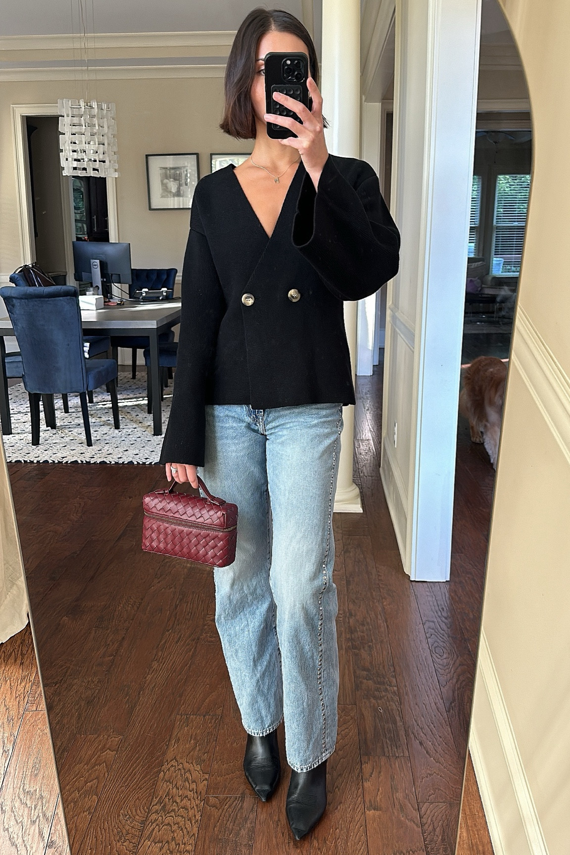 Cardigan, sweater, woven bag 

Sweater season is my favorite. Love accessorizing with burgundy accents.

#LTKSeasonal #LTKStyleTip #LTKFindsUnder100