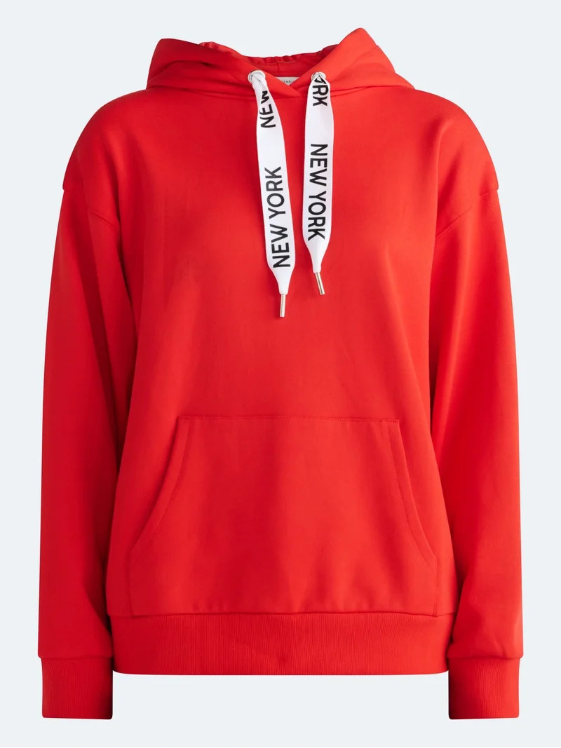 Free Assembly Women's French Terry Pullover Hoodie with Long Sleeves, Sizes XXS-XL | Walmart (US)