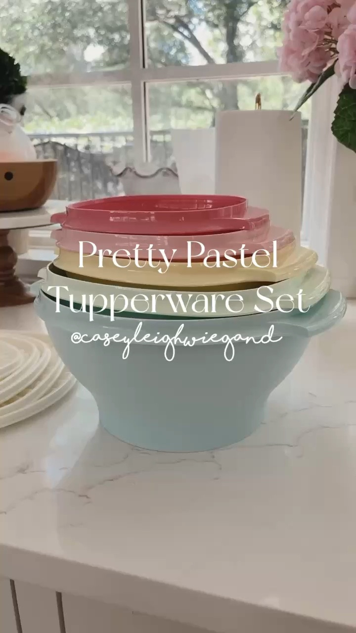 Pastel Tupperware | love adding pops of color in the kitchen! Comes as a set of 5 with different size bowls! #kitchenorganization #kitchengadgets 

#LTKHome