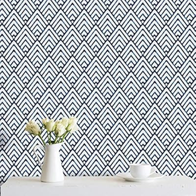 Livebor Arrowhead Deep Blue Peel and Stick Wallpaper 196.8”X 17.7” Blue Wallpaper Wall Decora... | Amazon (US)