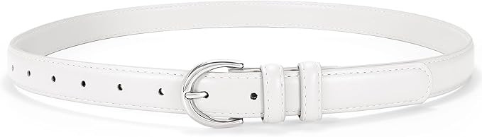 SANSTHS Women Leather Belt for Jeans Fashion Ladies Dress Belt With Single Prong Buckle | Amazon (CA)