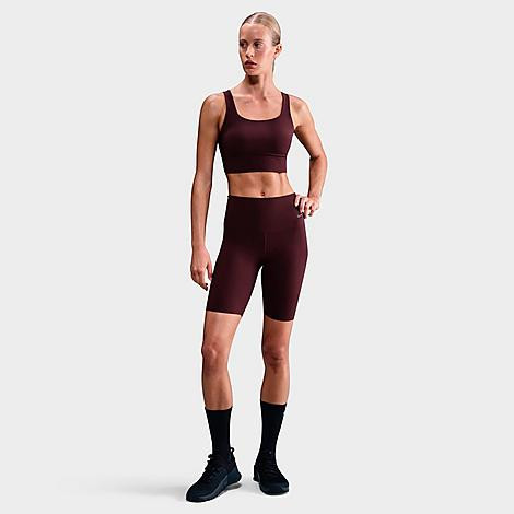 Nike Women's Zenvy Medium-Support Padded Longline Sports Bra in Burgundy Crush/Sail Size: XL | Finish Line (US)
