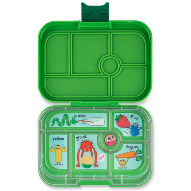 Yumbox Original 6 Compartment Bento Box Jurassic Green Funny Monsters | Well.ca