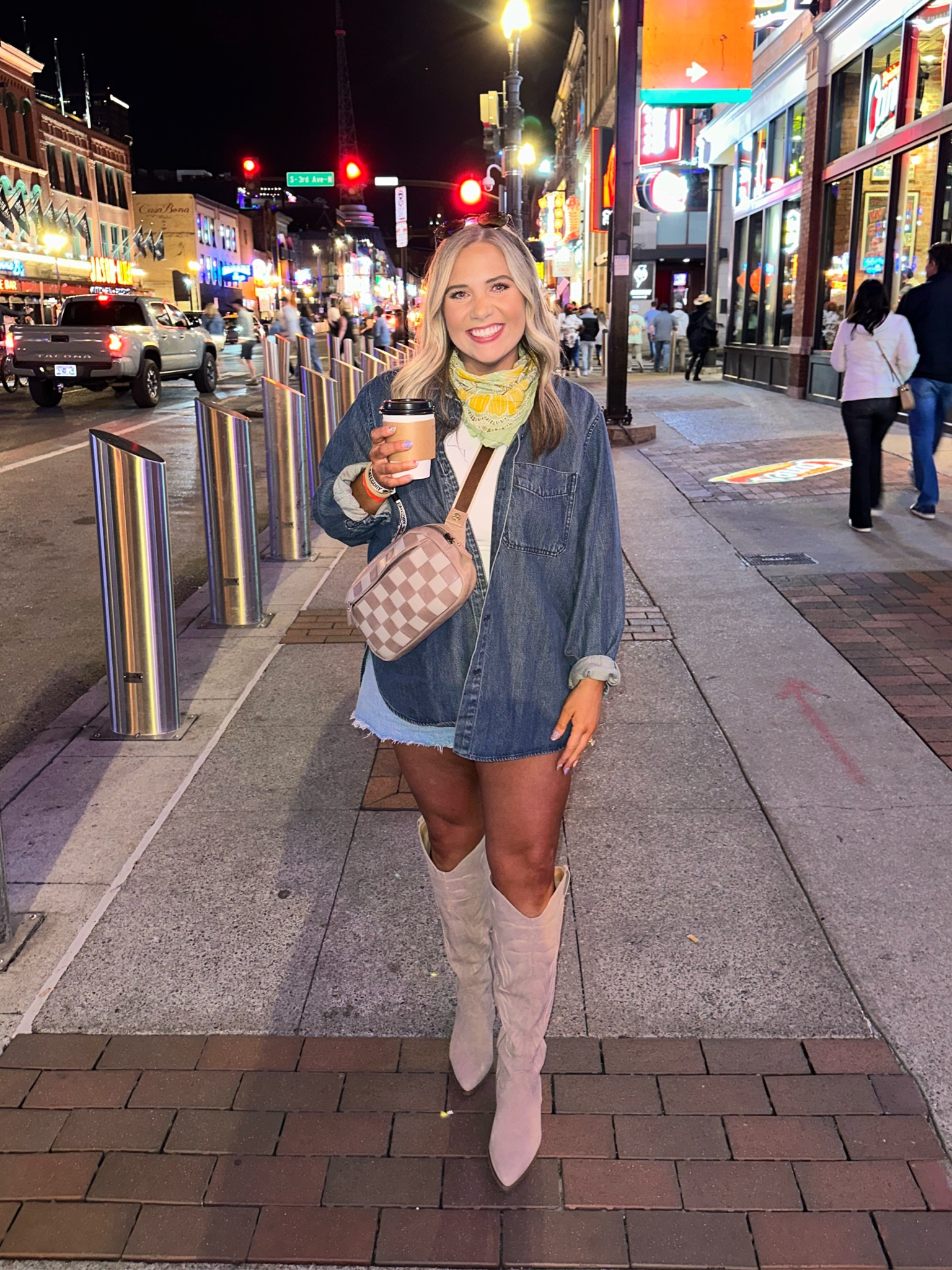 Linked everything I wore on Broadway last night!! 🤠

The bandana was bought at a boutique in Montana so I can’t link it for y’all, but I added some really pretty ones that would work, too! 🫶🏻

Bag is The Devin from Andar. It’s sold out but new colors are coming!! 💛

#LTKFindsUnder100 #LTKBeauty #LTKStyleTip