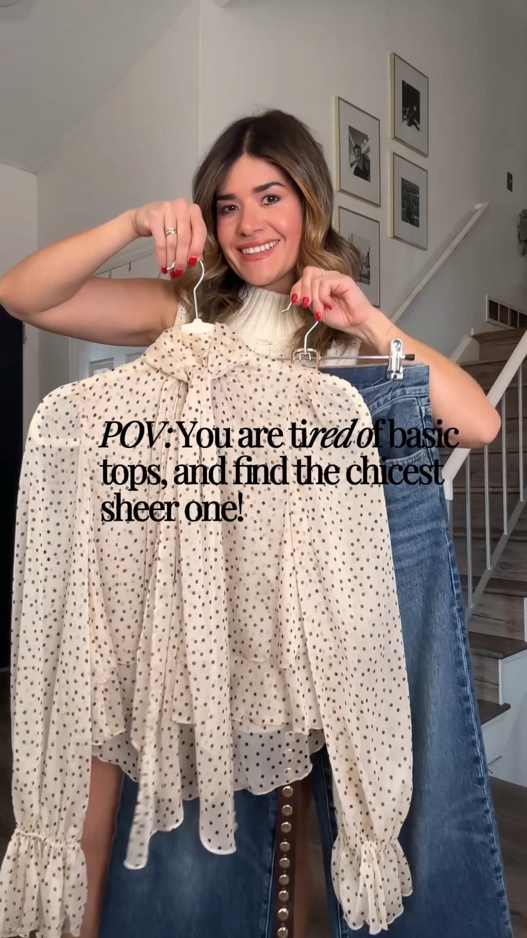 So in love with this top! It’s such a fun beautiful piece! Pair it with wide leg jeans for a cool vibe! 
Top size xs
Jeans size 25 regular

#LTKootd #LTKPetite #LTKWorkwear