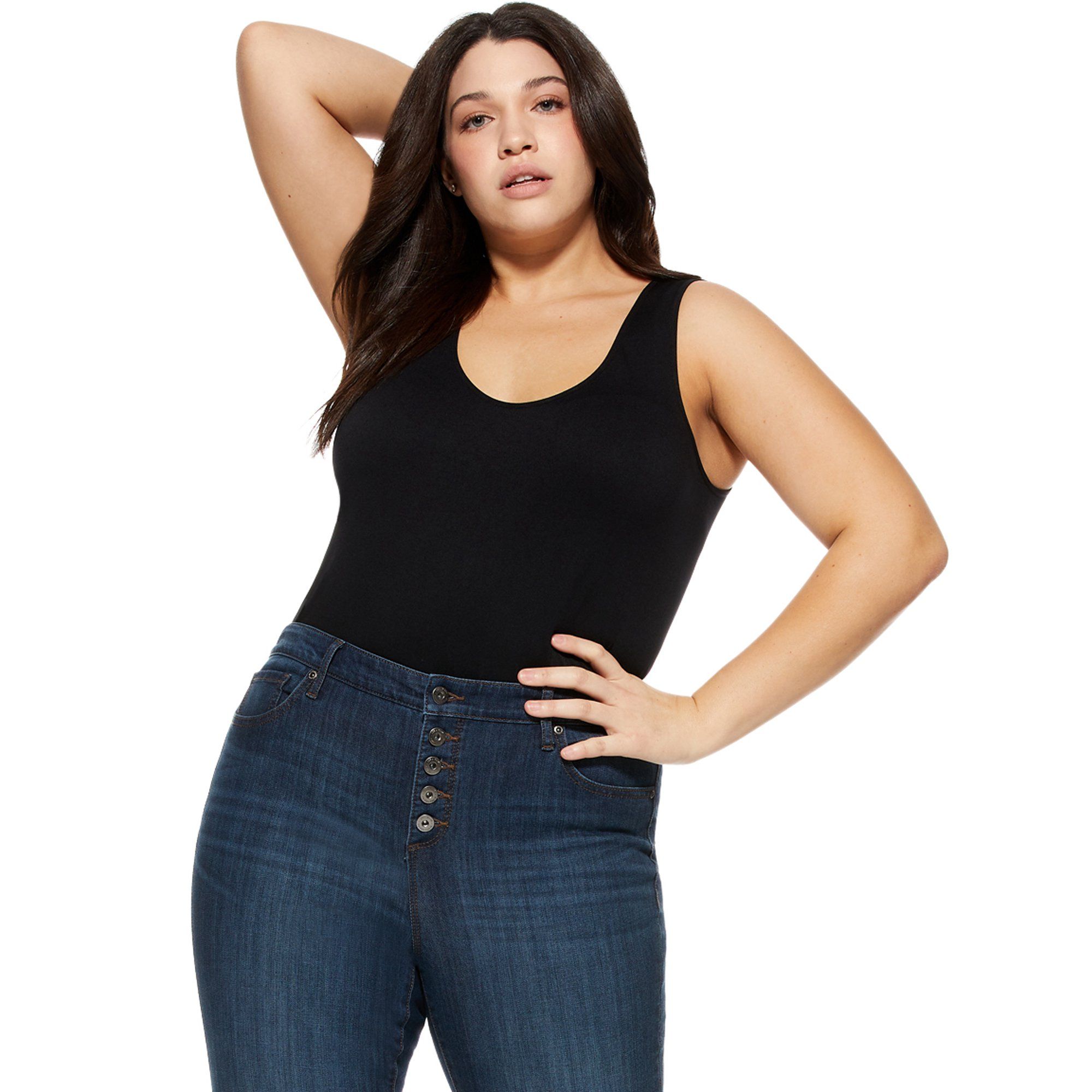 Sofia Jeans by Sofia Vergara Plus Size Tank Top Bodysuit | Walmart (US)