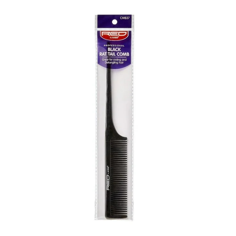 KISS - RED PROFESSIONAL BLACK RAT TAIL COMB - Walmart.com | Walmart (US)