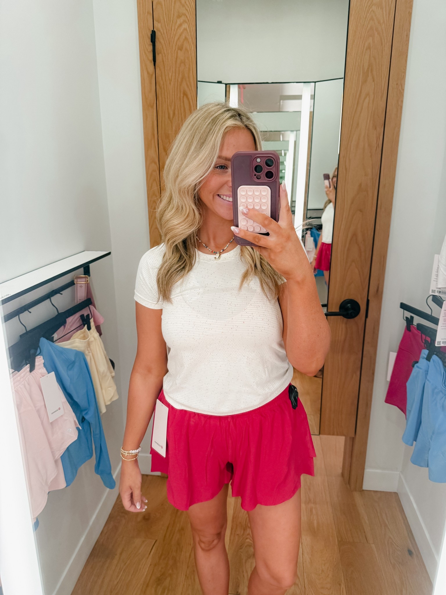 Love this confetti top and mulberry pink shorts 🩷

#LTKootd