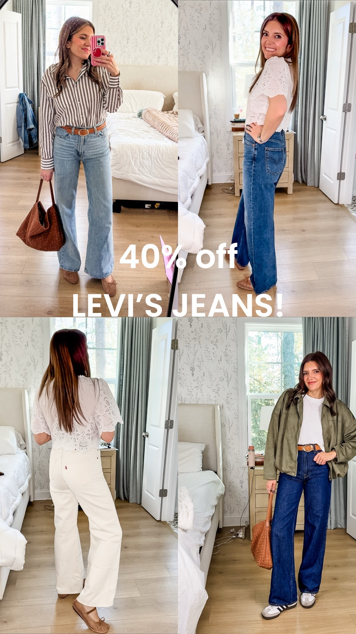 40% off Levi’s! Ribcage wide leg jeans are my favorite Levi’s cut— they fit like a dream! I’m 5’7” in a size 26x32

#LTKSaleAlert #LTKOver40 #LTKTall
