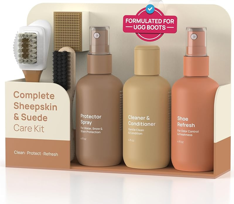 Suede & Sheepskin Cleaning Kit Compatible with UGG Footwear - Gentle Cleaner and Conditioner, Pro... | Amazon (US)