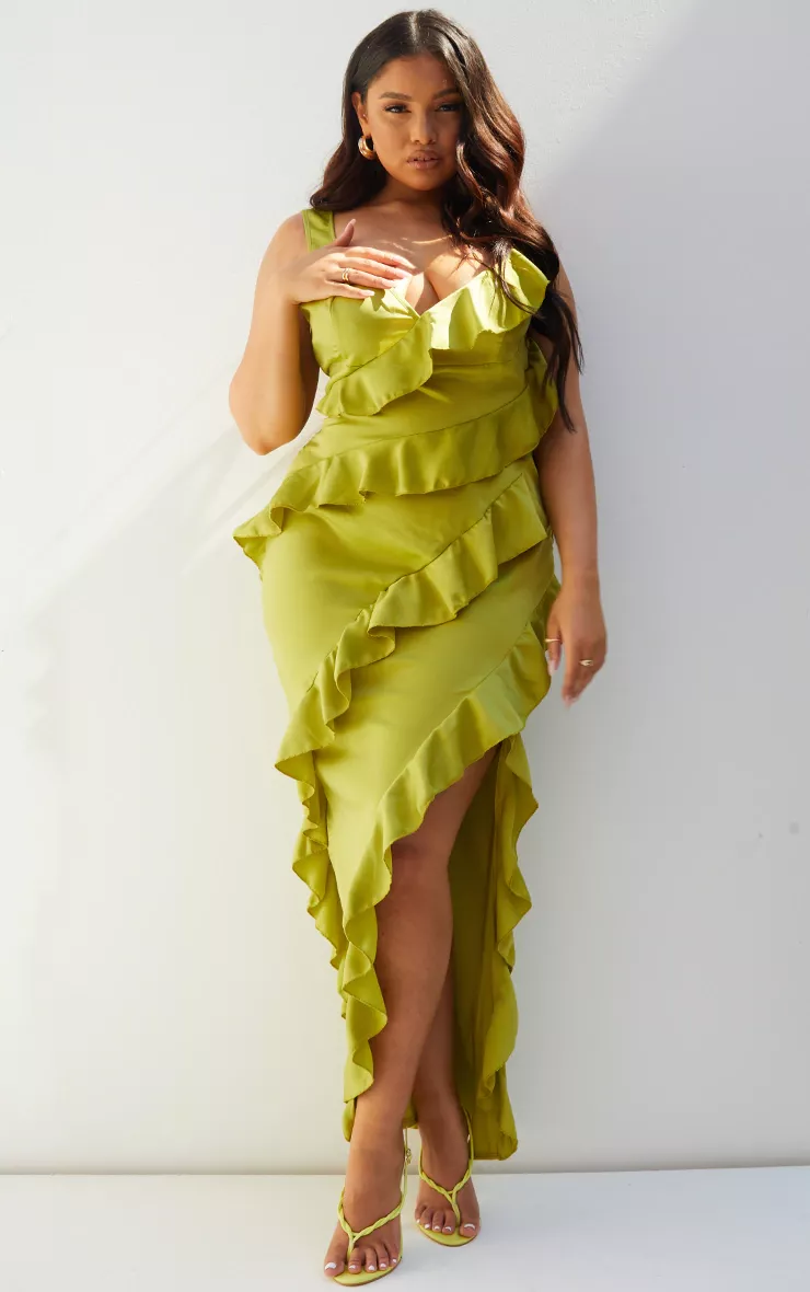 Pixie ruffled mesh maxi dress curated on LTK