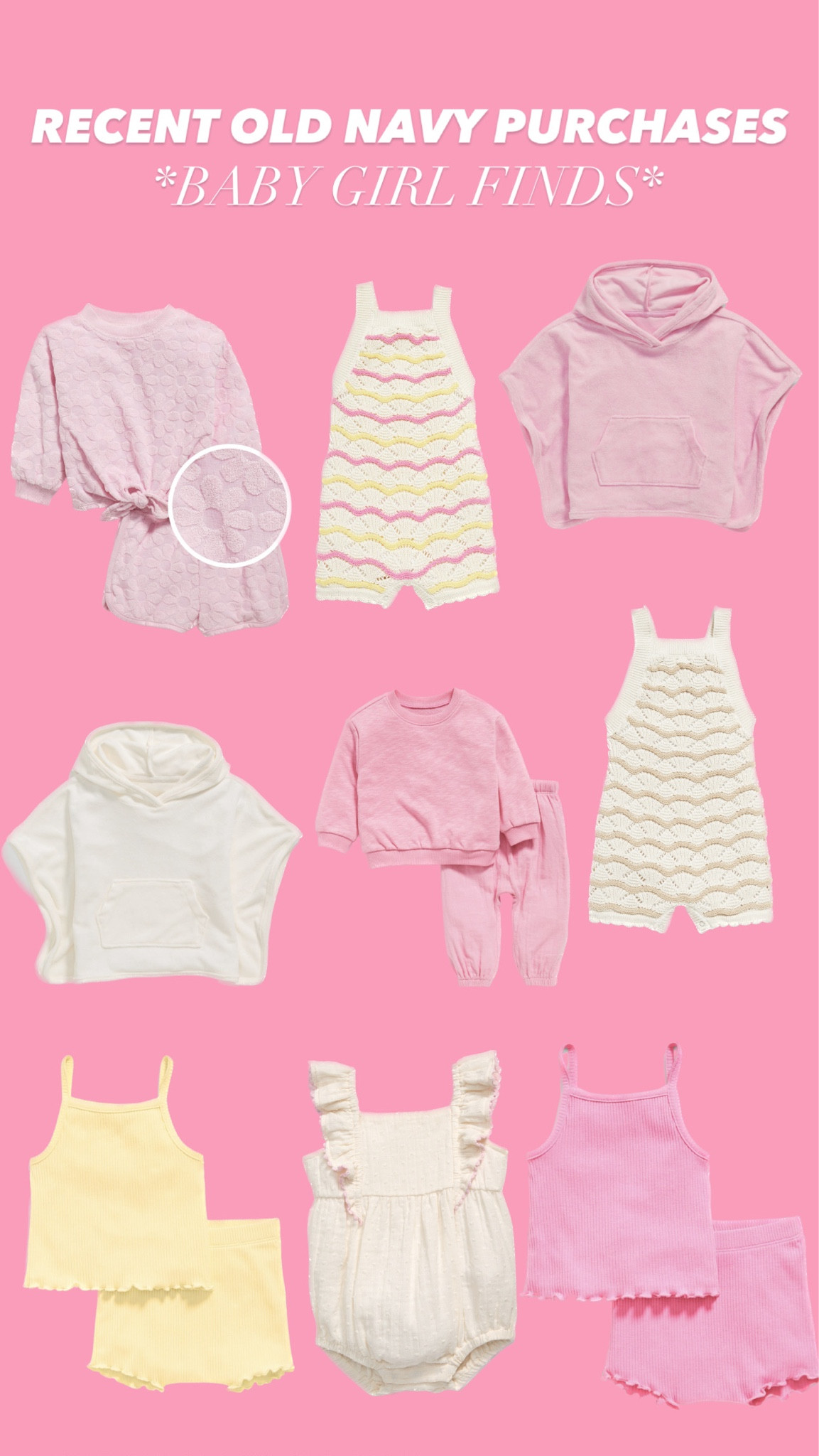 Old navy baby girl spring finds! All 30% off right now! 

#LTKbaby #LTKSeasonal #LTKSpringSale