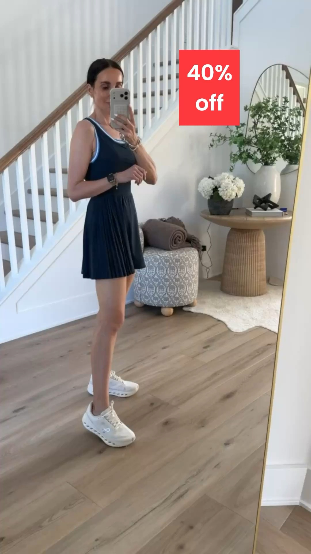 TARGET ACTIVEWEAR 40% off.
Black athletic dress, I'm wearing size XS.

sporty chic, tennis dress, athleisure dress, target finds 2026, anna monteiro, annabrstyle