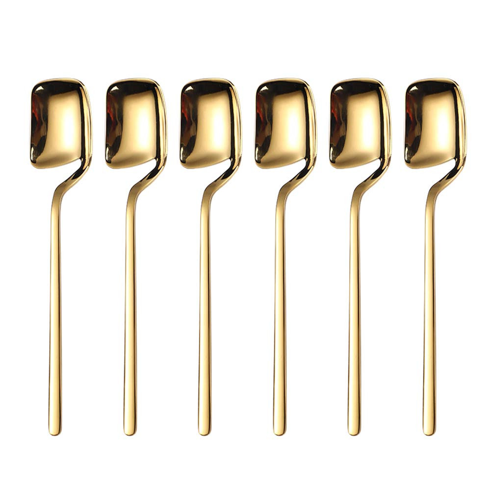 IQCWOOD Coffee Spoons, 5.6 Inches Demitasse Espresso Stainless Steel Small Spoon, Gold Teaspoons ... | Amazon (US)