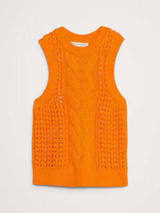 Cotton Cable-Knit Tank | Banana Republic (US)