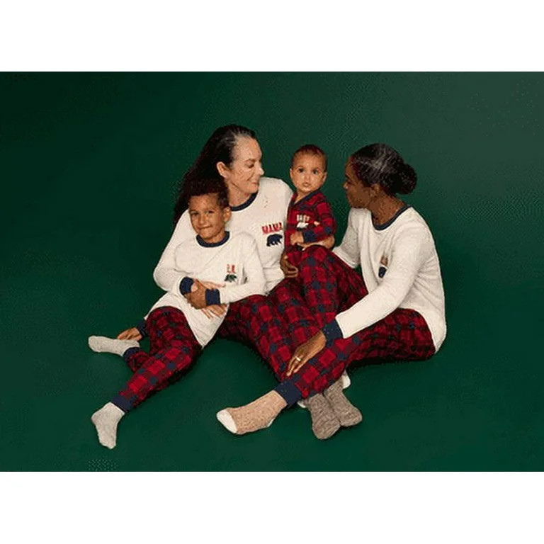 Dearfoams Men's Matching Family Pajama Set, Mama Bear, 2-Piece, Sizes S-3XL | Walmart (US)
