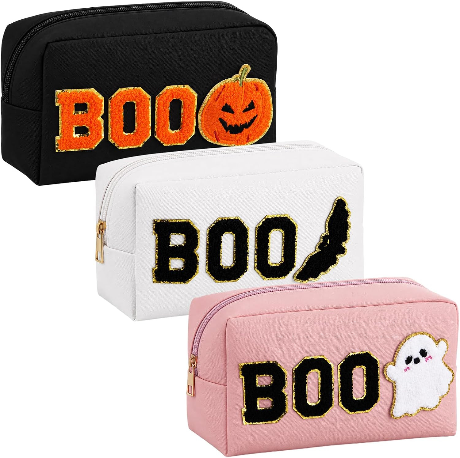 Sanwuta 6 Pcs Halloween Preppy Makeup Bags Boo Cosmetic Bags | Amazon (US)